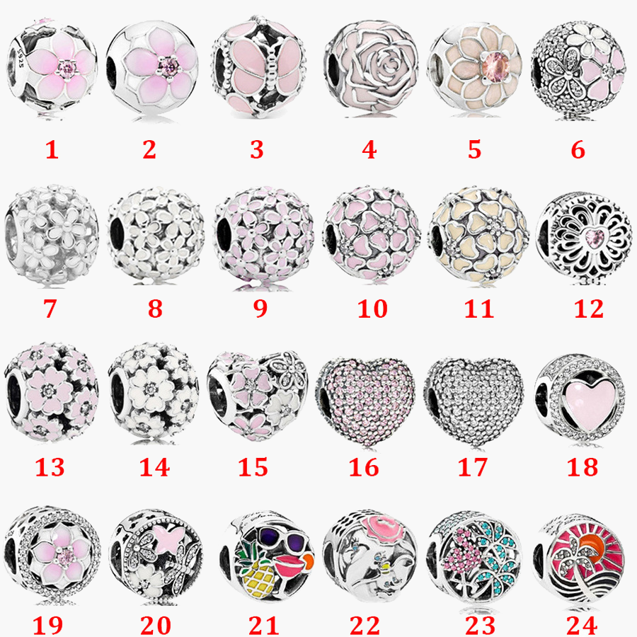 Fine jewelry Authentic 925 Sterling Silver Bead Fit Pandora Charm Bracelets Pink Series Magnolia Love Heart String Safety Chain Pendant DIY beads, Black
Fine jewelry Authentic 925 Sterling Silver Bead Fit Pandora Charm Bracelets Pink Series Magnolia Love Heart String Safety Chain Pendant DIY beads, Black