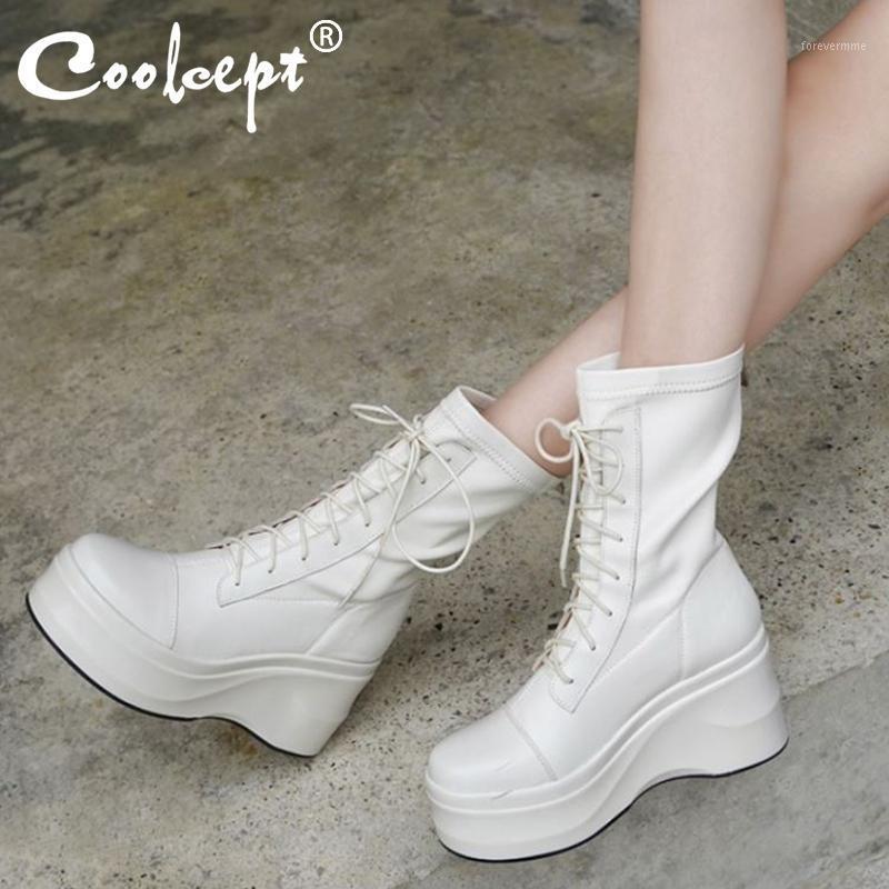 Coolcept Real Leather Women Short Boots Fashion Platform Warm High Heel Winter Shoes Woman Party Office Lady Footwear Size 34-391, Black
Coolcept Real Leather Women Short Boots Fashion Platform Warm High Heel Winter Shoes Woman Party Office Lady Footwear Size 34-391, Black