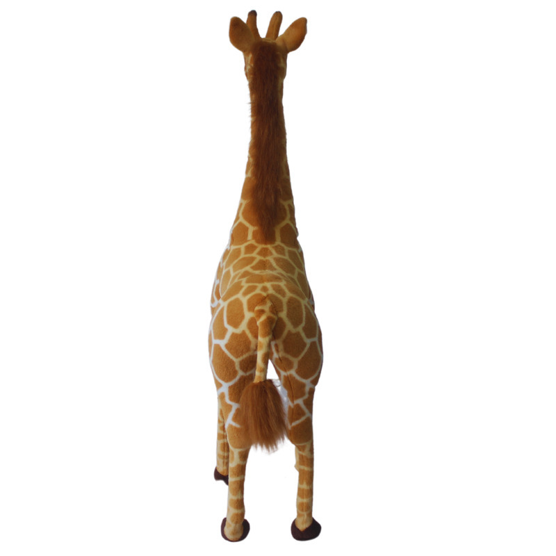 Lifelike Large Stuffed Animals Standing Giraffe Toys Giant Simulation Kwaii Decor Toys For Children Birthday Gifts 220217