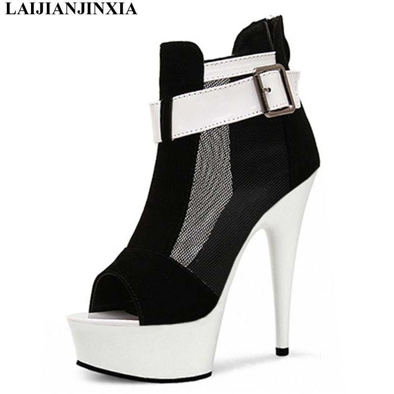 LAIJIANJINXIA New Sexy 15 CM High-Heeled Sandals Nightclub Women Sandal Pole Dancing Shoes Model Thin Heels Women's Shoes, Q061
LAIJIANJINXIA New Sexy 15 CM High-Heeled Sandals Nightclub Women Sandal Pole Dancing Shoes Model Thin Heels Women's Shoes, Q061