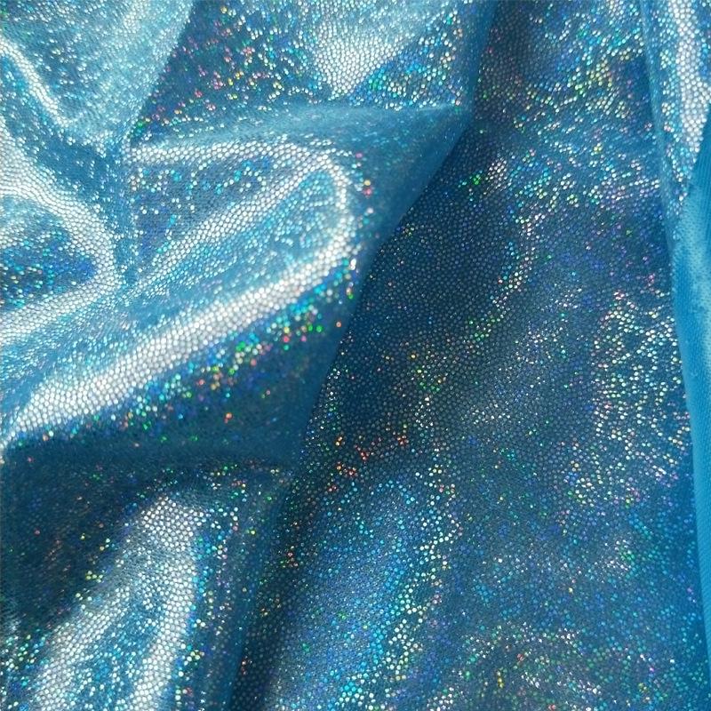 Clothing Fabric Glitter Laser Polyester Foil Bronzing Knit For Wedding Backdrop Decor Black White Blue Pin By The Meter