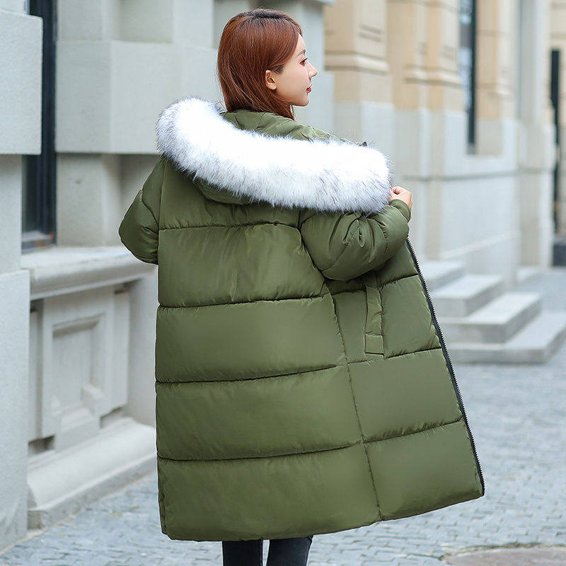 Plus Size 5XL 6XL 7XL Winter Coat Women Hooded Fur Collar Oversize Loose Winter Jacket Women Long Parkas Big Size Down Jacket 201017