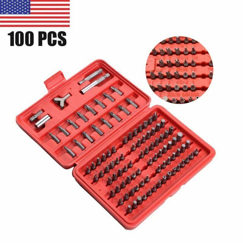 2025 new 100 Pcs Security Screwdriver Bit Set Torx Star Pozi Hex Tamper Proof Bolts QCGJ0199325963435900 Free shipping
