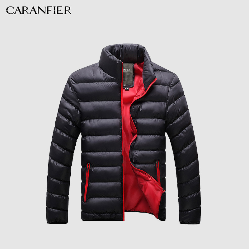CARANFIER New Men Parka Winter Thick Collar Jacket Smart Casual Cotton Coat England Style Breathable Warm Male Jacket XS-4XL 201027
