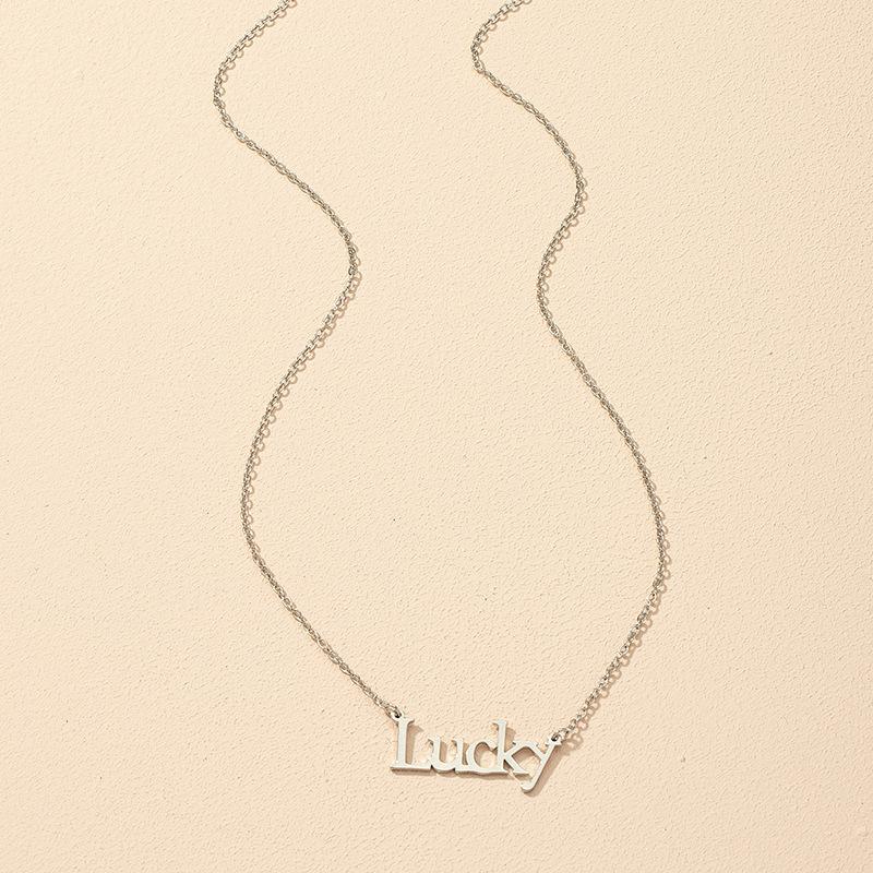 Chokers 2021 Ins Gold Chain Lucky Letters Minimalism Minimalist Choker Pendant Necklace Trendy Korean Fashion Chic Party Jewelry
Chokers 2021 Ins Gold Chain Lucky Letters Minimalism Minimalist Choker Pendant Necklace Trendy Korean Fashion Chic Party Jewelry