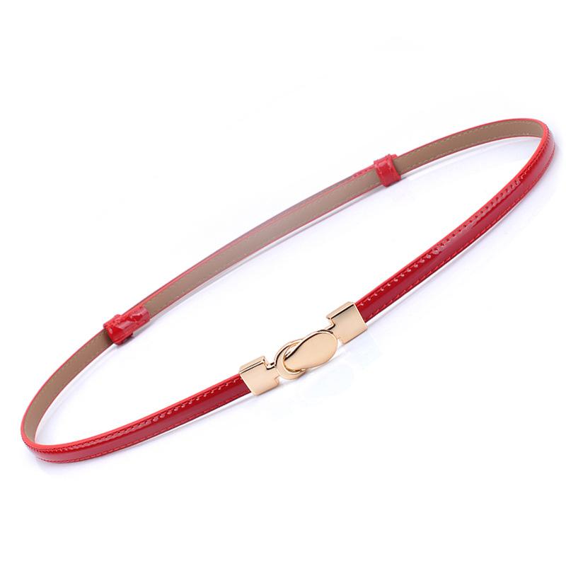 Bright Patent Leather Dress Belts For Women gold alloy Buckle Adjustable cowskin thin Belt Luxury Jeans Strap Party waistbands, White
Bright Patent Leather Dress Belts For Women gold alloy Buckle Adjustable cowskin thin Belt Luxury Jeans Strap Party waistbands, White