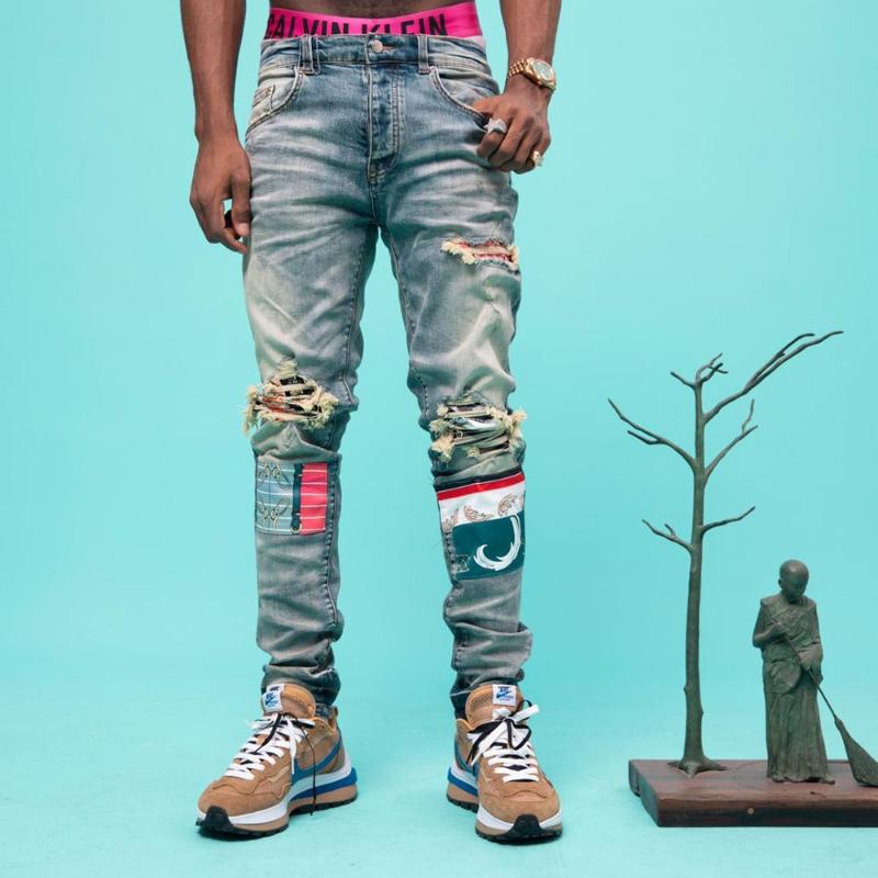 K11647 Fashion Men's Jeans 2020 Runway European Design party style Men's Clothing, As pic
K11647 Fashion Men's Jeans 2020 Runway European Design party style Men's Clothing, As pic