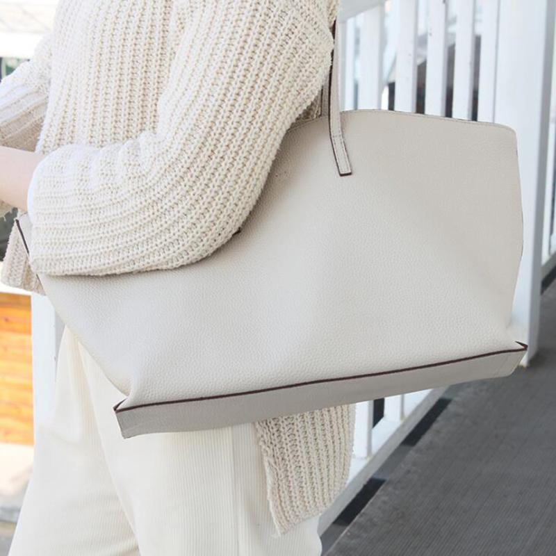 Casual Soft Genuine Leather Shoulder Bag Big Women Office Ladies Bucket Handbags High Quality White Black Cowhide Tote Bags
Casual Soft Genuine Leather Shoulder Bag Big Women Office Ladies Bucket Handbags High Quality White Black Cowhide Tote Bags