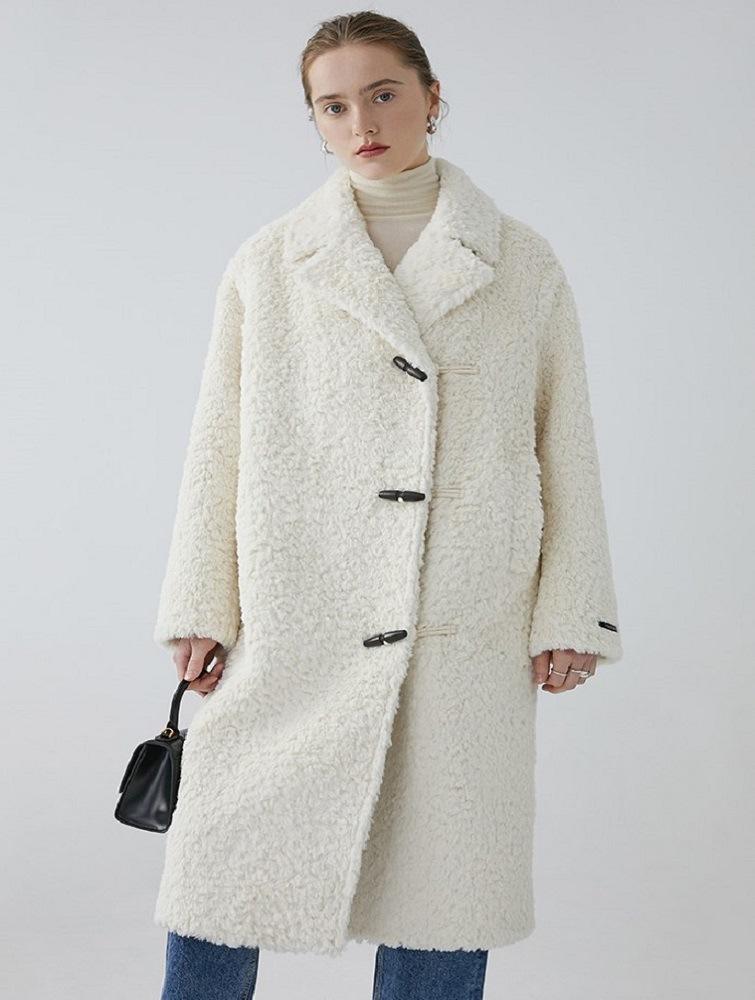 Woolen 2021 winter new Beige woolen feeling Lapel button loose middle long overcoat for women
Woolen 2021 winter new Beige woolen feeling Lapel button loose middle long overcoat for women