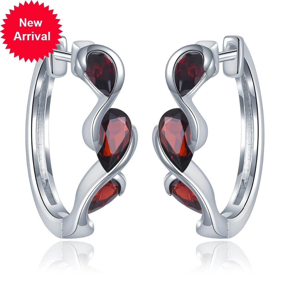 Hutang 2.28ct natural garnet hoop earrings 925 silver sterling fine gemstone precious infinite elegant design jewelry for the new female
Hutang 2.28ct natural garnet hoop earrings 925 silver sterling fine gemstone precious infinite elegant design jewelry for the new female