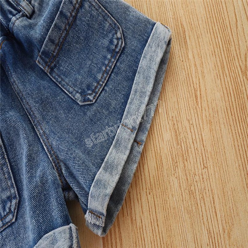 kids Clothing Sets girls Denim outfits children cardigan coat Tops+cowboy shorts 2pcs/set summer fashion Boutique baby clothes