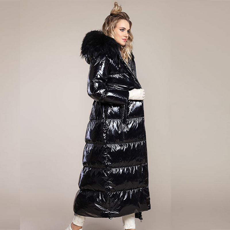 High Quality Winter Jacket Women Thick Parka Plus Size XLong Bio fluff Hooded Winter coat European style Warm Outwear Y201001