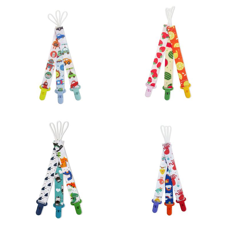 3pcs Infant Pacifier Clips Pacifier Holder New Baby Clip Chain Dummy Holder For Nipples Adjustable For Nipples