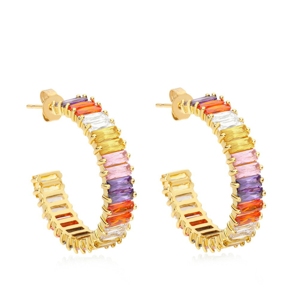 VAROLE Colorful Crystal Hoop Earrings For Women Gold Color Round Hoops Earings Fashion Jewelry Pendientes Mujer
VAROLE Colorful Crystal Hoop Earrings For Women Gold Color Round Hoops Earings Fashion Jewelry Pendientes Mujer
