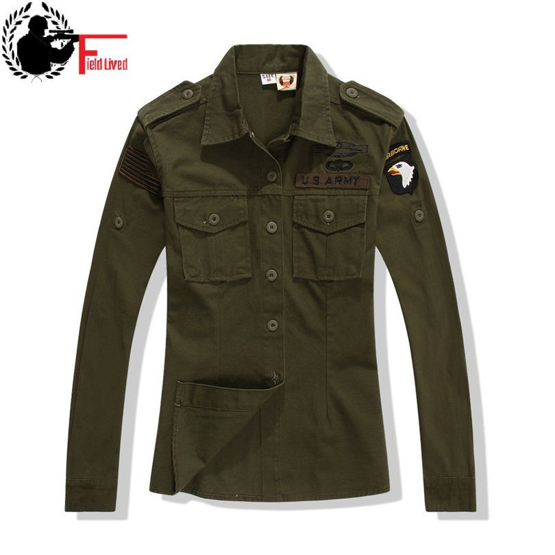 

2021 New Military-style Tactical Brand Quality Army 101st Airborne Clothes Longer Size Long Male Shirt Top Y2sv, Black.