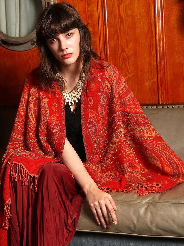 100% Merino Wool Scarf Women Handmade Thickened Warm Winter Red Shawl Long Embroidery Luxury Soft Autumn Nepal
100% Merino Wool Scarf Women Handmade Thickened Warm Winter Red Shawl Long Embroidery Luxury Soft Autumn Nepal