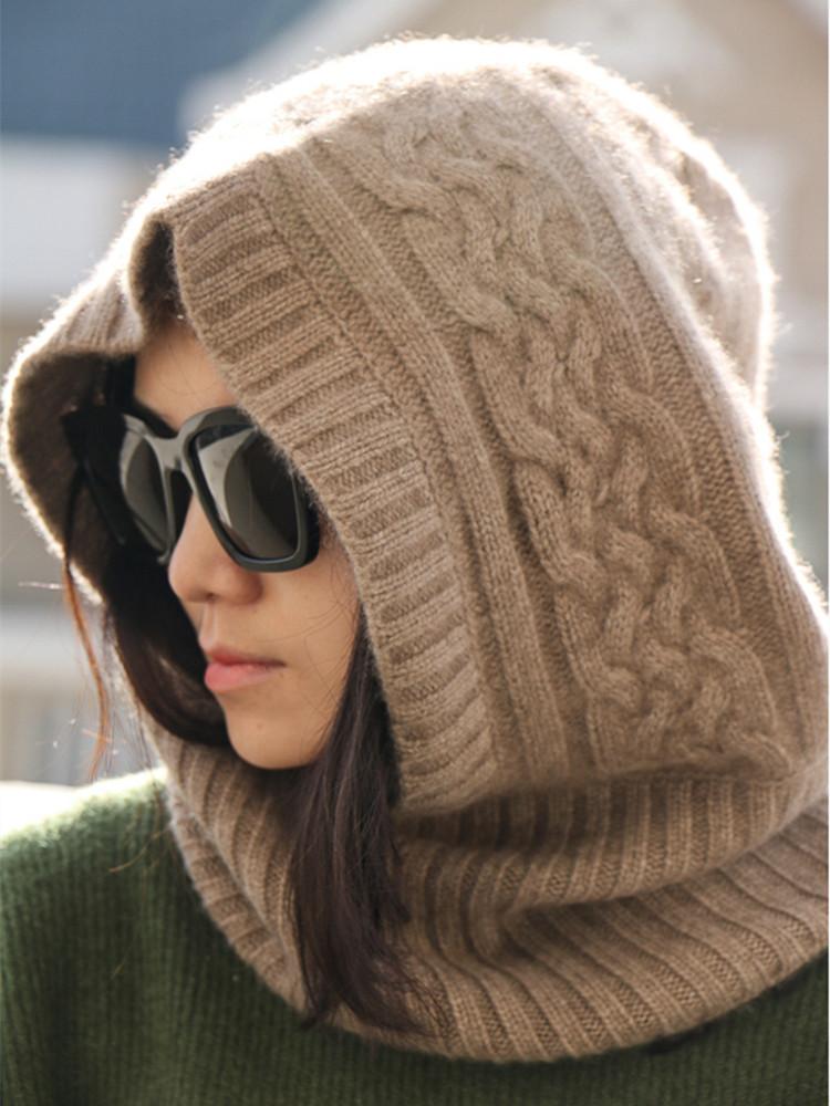 100%goat cashmere twisted knit women fashion hooded scarf beanies beige 3colors retail wholesale
100%goat cashmere twisted knit women fashion hooded scarf beanies beige 3colors retail wholesale