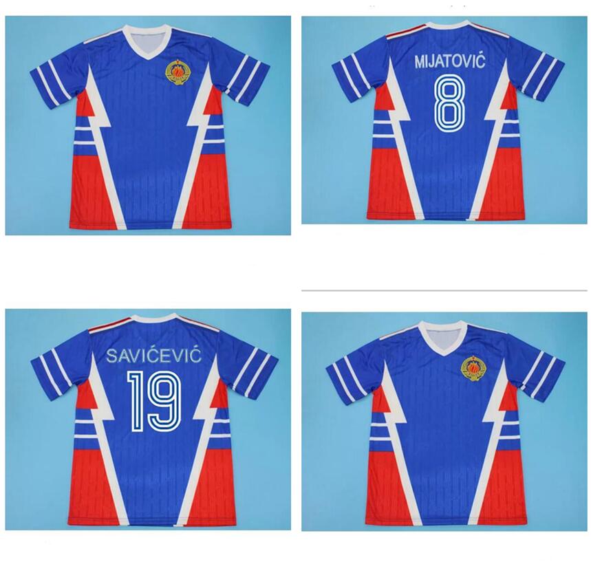 1990 1991 Yugoslavia retro Soccer Jersey World Cup #8 Mijatovic #19 Savicevic Vintage Classic 90 91 Football Shirts thai quality S-2XL, Red
1990 1991 Yugoslavia retro Soccer Jersey World Cup #8 Mijatovic #19 Savicevic Vintage Classic 90 91 Football Shirts thai quality S-2XL, Red