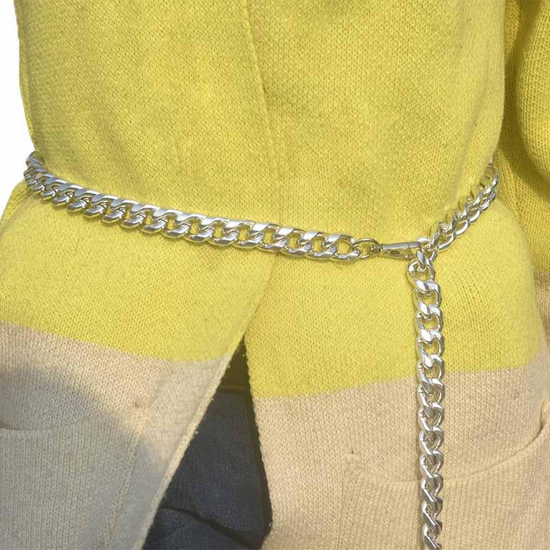 Girls Metal Waist Chain Gold Plated Ceinture Decoration Belts for Women Dresses Metal Chain Designer Belt, Silver
Girls Metal Waist Chain Gold Plated Ceinture Decoration Belts for Women Dresses Metal Chain Designer Belt, Silver