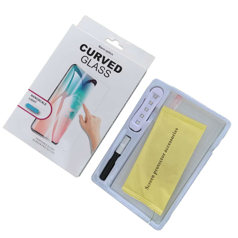Full Glue Curved Edge Glass for Samsung S9 Note 10 S10 Liquid Dispersion Tech with UV Light Tempered glass with Retail Box
Full Glue Curved Edge Glass for Samsung S9 Note 10 S10 Liquid Dispersion Tech with UV Light Tempered glass with Retail Box