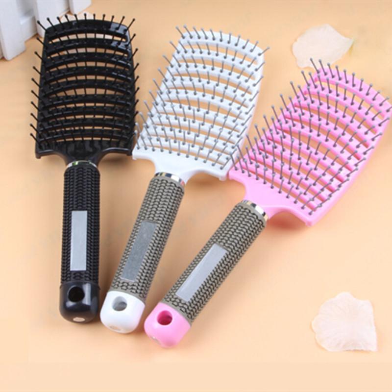 Plastic Hair Scalp Massage Comb Bristle & Hairbrush Wet Curly Detangle Hair Brush For Salon Hairdressing Styling Tools, Silver
Plastic Hair Scalp Massage Comb Bristle & Hairbrush Wet Curly Detangle Hair Brush For Salon Hairdressing Styling Tools, Silver