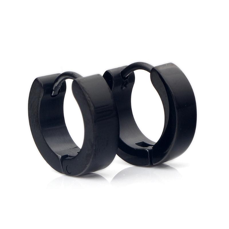Men Stainless Steel Black Round Hoop Earrings Punk Male Fashion Jewelry Accessories Gifts
Men Stainless Steel Black Round Hoop Earrings Punk Male Fashion Jewelry Accessories Gifts