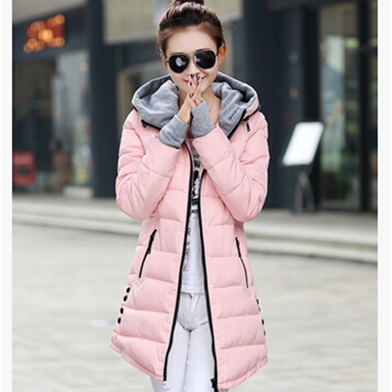 wadded female 2015 new women's winter down cotton jacket slim parkas ladies coat plus 201202