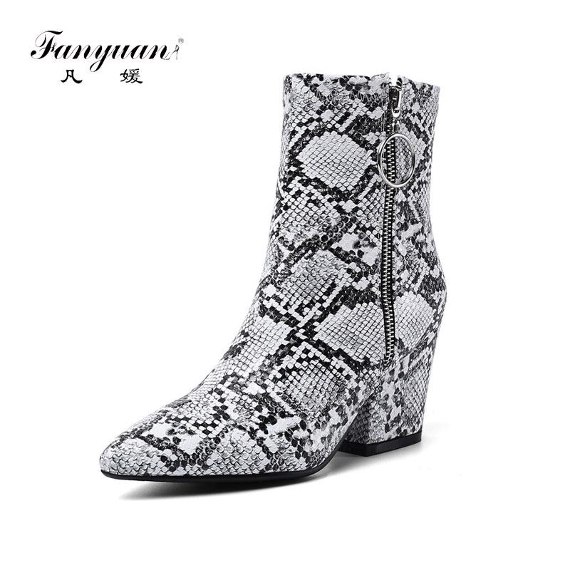 fanyuan2021 new arrival women ankle boots zipper pointed toe autumn winter boots snake high heels party dress shoes woman, Black
fanyuan2021 new arrival women ankle boots zipper pointed toe autumn winter boots snake high heels party dress shoes woman, Black