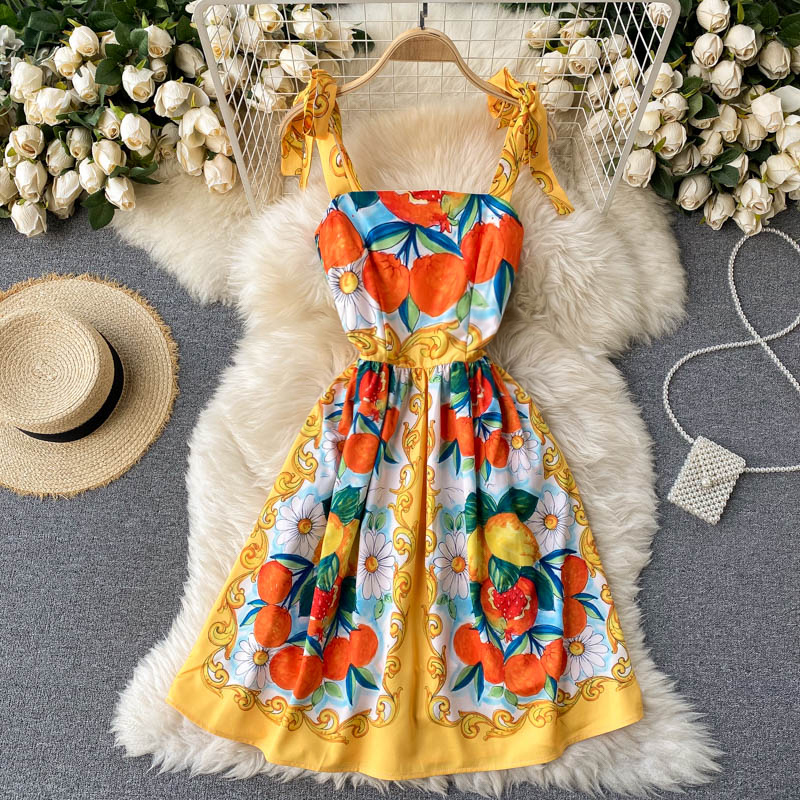 2021 New Female singiny summer slingshot floral dress square turtleneck the line dressed boho impression holiday without back V73C, Yellow.
2021 New Female singiny summer slingshot floral dress square turtleneck the line dressed boho impression holiday without back V73C, Yellow.