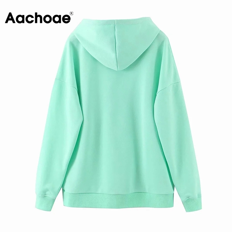 Aachoae Solid Color 2 Piece Set Women Casual Hooded Sweatshirt With Fashion Baggy Half Pants Two Piece Set Top And Pants 201119
