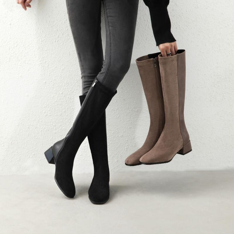 2021Autumn Winter New Fashion Women Knee High Boots Suede Square toe Boots Thick Heel Shoes Female Zip bota feminina 31-43, Khaki
2021Autumn Winter New Fashion Women Knee High Boots Suede Square toe Boots Thick Heel Shoes Female Zip bota feminina 31-43, Khaki