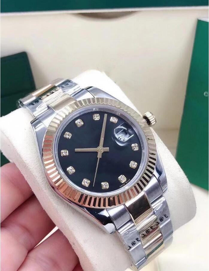 With Box gold fashion mens womens watch Mechanical automatic 36MM bezel Sapphire Ladies dress watches Stainless steel bracelet Casual Wristwatch, Waterpoof 30m
With Box gold fashion mens womens watch Mechanical automatic 36MM bezel Sapphire Ladies dress watches Stainless steel bracelet Casual Wristwatch, Waterpoof 30m
