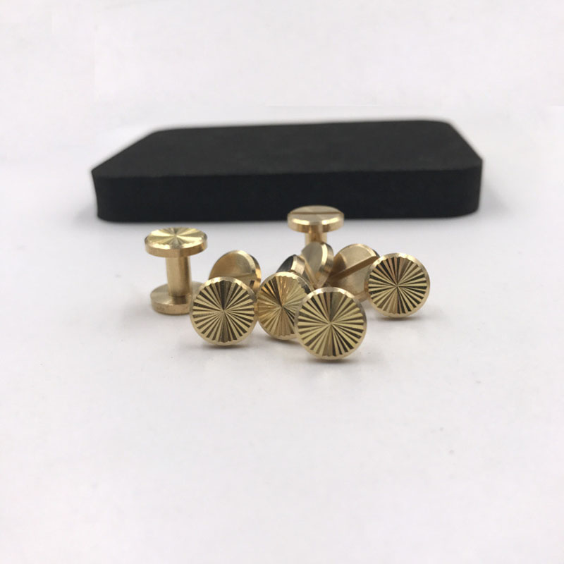 20 pcs Sun Pattern nail Wallet Bag Brass Belt Screw Rivet Chicago Diy Handmade Fastener Garment Hardware Leather Craft Part