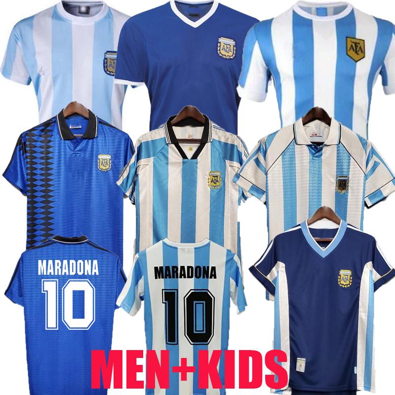 

1978 1986 1998 Argentina Retro Soccer jersey Maradona MESSI 1996 2000 2001 2006 2010 Kempes Batistuta Riquelme HIGUAIN KUN AGUERO CANIGGIA AIMAR Football Shirts, 1978 home