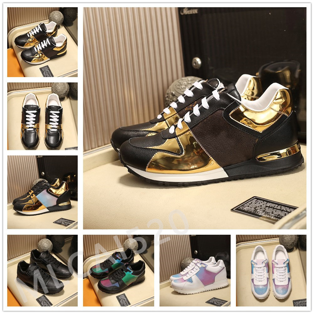 Luxembourg Run Away Designer Shoes Gold Patent leather Rainbow Multicolor sneakers Classical Men women Causal Trainers
Luxembourg Run Away Designer Shoes Gold Patent leather Rainbow Multicolor sneakers Classical Men women Causal Trainers