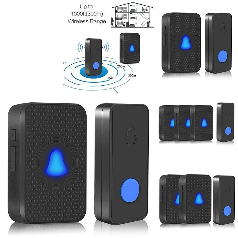 Waterproof Doorbell Welcome bell Home Chime Door bel 120M Remote US EU UK Plug LED Flash Home Cordless Smart Door Bell1
Waterproof Doorbell Welcome bell Home Chime Door bel 120M Remote US EU UK Plug LED Flash Home Cordless Smart Door Bell1