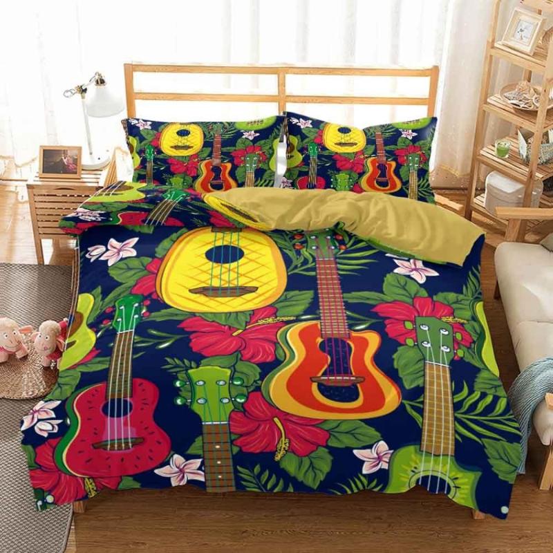 Hot Style 3D Digital Guitar Printing Microfiber Bedding Set 1 Duvet Cover + 1/2 Pillowcases Comforter Cover Set (No Sheet, As picture
Hot Style 3D Digital Guitar Printing Microfiber Bedding Set 1 Duvet Cover + 1/2 Pillowcases Comforter Cover Set (No Sheet, As picture
