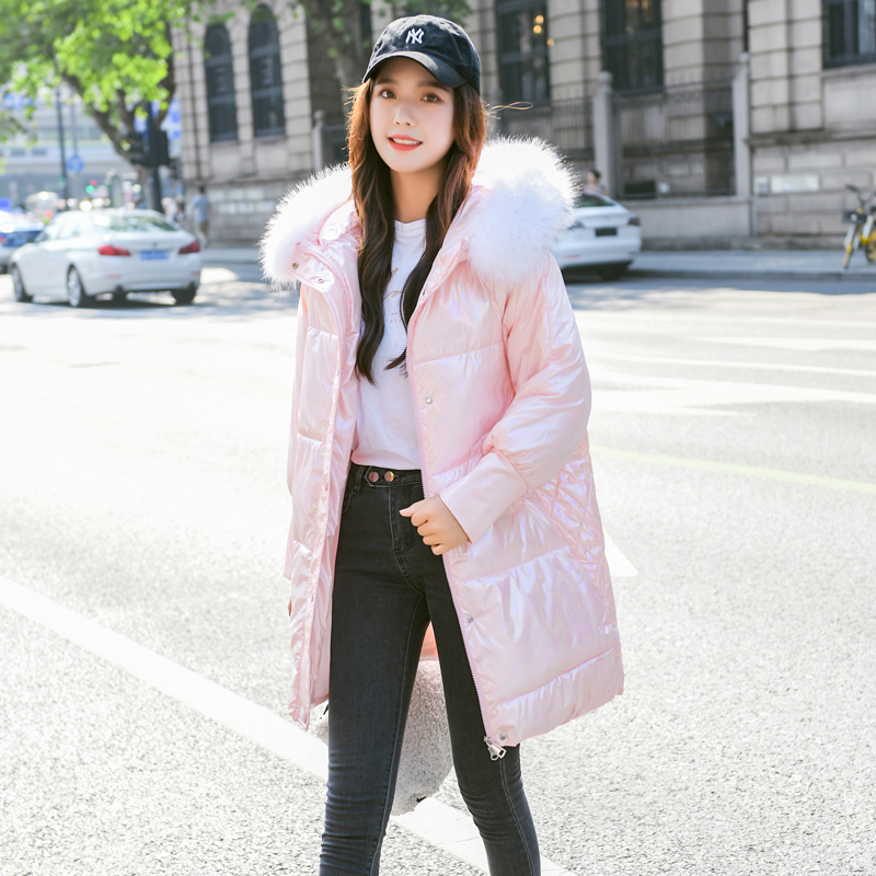 Women new coat fashion hooded fur collar thick warm Parkas women's street winter jacket 200928