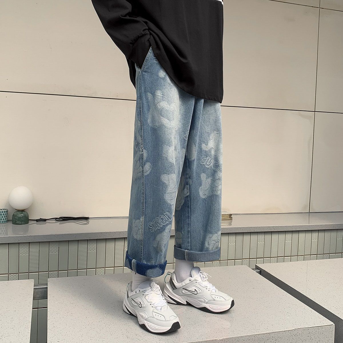 Brim 2021 Men's Spring and New Winter Jacquard Handcrafted Leg Brem Pants Fashion Young Clothes X216, Blue k903
Brim 2021 Men's Spring and New Winter Jacquard Handcrafted Leg Brem Pants Fashion Young Clothes X216, Blue k903