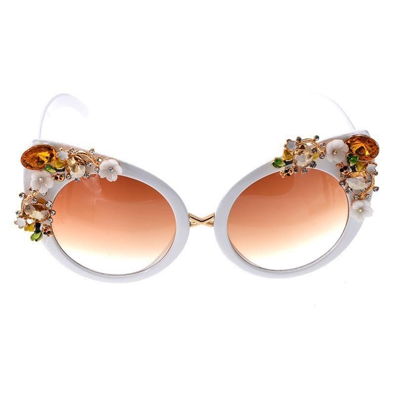Handmade Diamond Sunglasses Women Cat Eye Brand Design Rhinestone Fashion Baroque Sun Glasses Flower With Pearl Vintage Oculos
Handmade Diamond Sunglasses Women Cat Eye Brand Design Rhinestone Fashion Baroque Sun Glasses Flower With Pearl Vintage Oculos