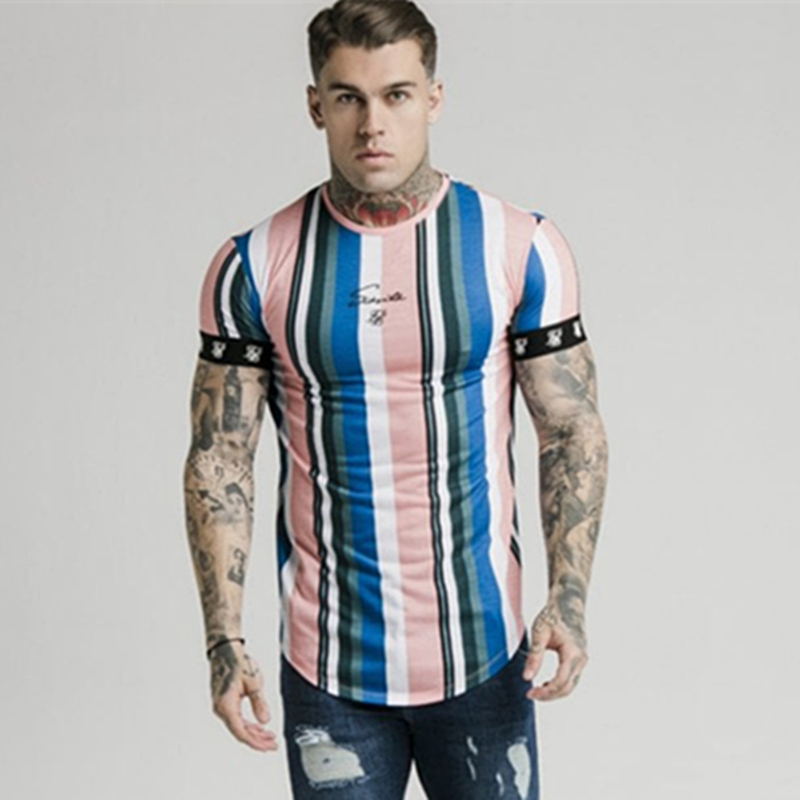New Mens stripe Hip hop style T-shirt Summer Casual Fashion short sleeves tee tops Male Cotton breathable brand Clothing Y200104, Color1
New Mens stripe Hip hop style T-shirt Summer Casual Fashion short sleeves tee tops Male Cotton breathable brand Clothing Y200104, Color1