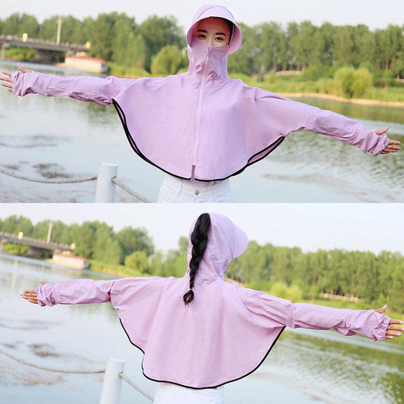 Sun Hat Sunscreen Clothing Long Sleeve Shirt Women Beach Wear Sun Protection Cover-ups with Cap1, Green
Sun Hat Sunscreen Clothing Long Sleeve Shirt Women Beach Wear Sun Protection Cover-ups with Cap1, Green
