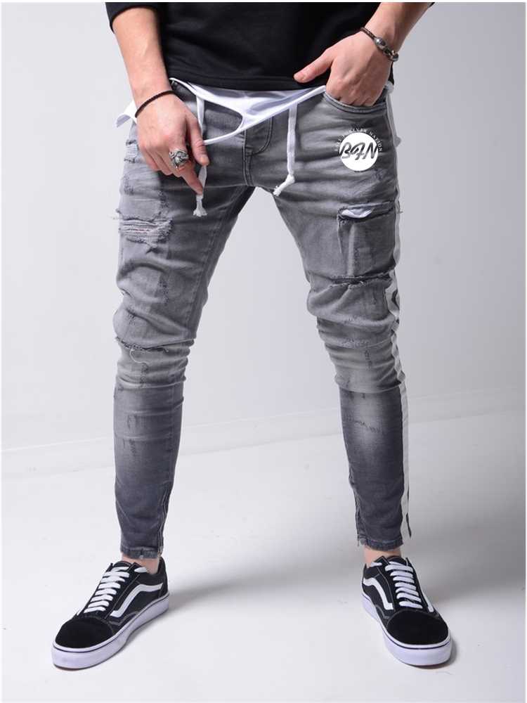 Jeans Men Ripped Jeans Men Casual Slim Fit Mens Skinny Homme Brand Motor Biker Hip Hop Zipper Printed, Grey blacklogo
Jeans Men Ripped Jeans Men Casual Slim Fit Mens Skinny Homme Brand Motor Biker Hip Hop Zipper Printed, Grey blacklogo