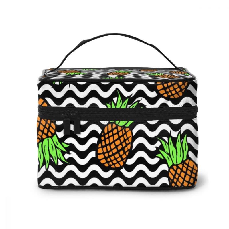 Women's Travel Organization Beauty Cosmetic Make up Storage Lady Wash Bags Summer Pineapple Fruit Chevron Handbag Pouch, Black 7
Women's Travel Organization Beauty Cosmetic Make up Storage Lady Wash Bags Summer Pineapple Fruit Chevron Handbag Pouch, Black 7