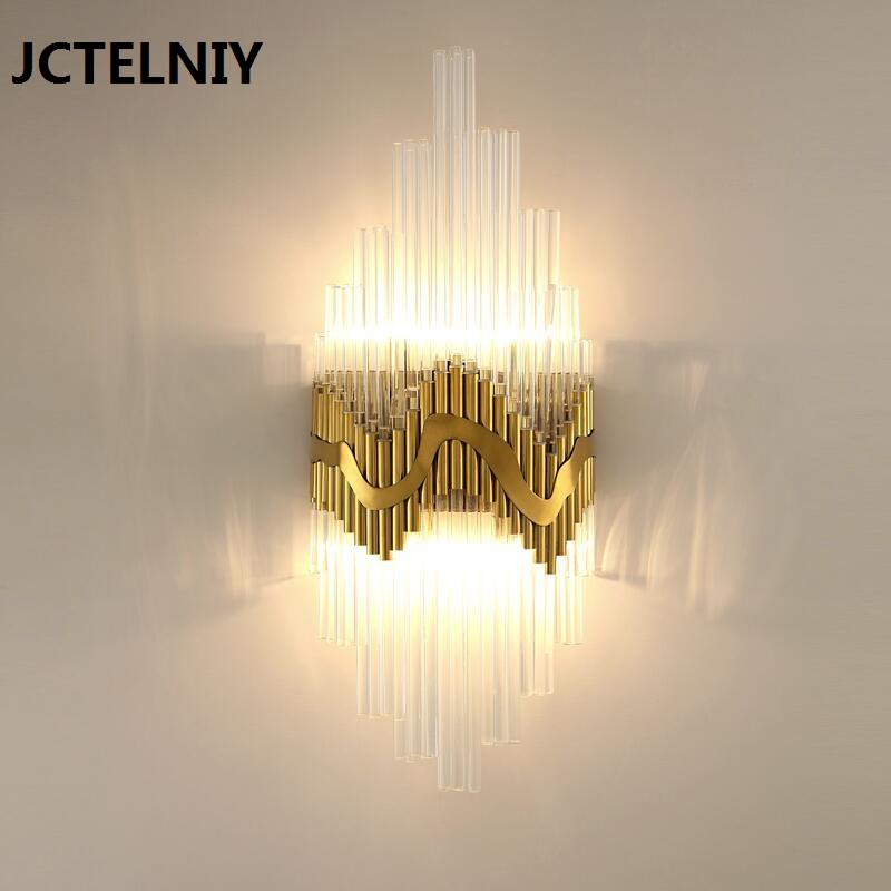 Modern minimalist light luxury crystal wall lamp gold living room wall lamp bedroom bedside LED light
Modern minimalist light luxury crystal wall lamp gold living room wall lamp bedroom bedside LED light