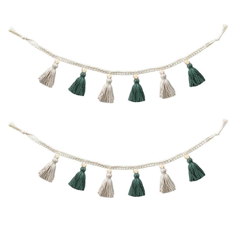 Macrame Cotton Tassel Garland Banner with Beads Wall Decor Woven Home Decoration for Bedroom Nursery Baby Kids Room, Rainbow colors
Macrame Cotton Tassel Garland Banner with Beads Wall Decor Woven Home Decoration for Bedroom Nursery Baby Kids Room, Rainbow colors