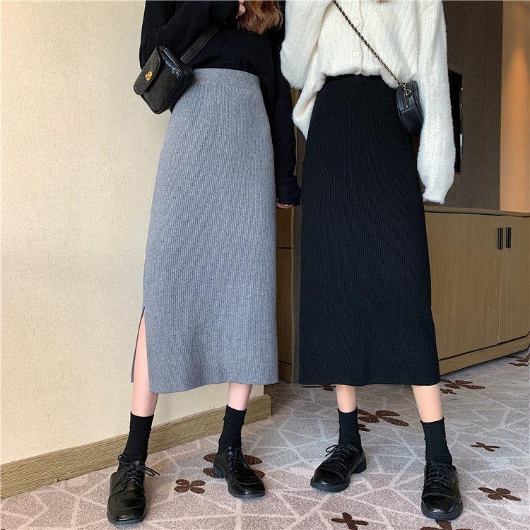 Skirt autumn and winter 2020 new black split knit skirt children' mid-length high waist a-line slimming hip
Skirt autumn and winter 2020 new black split knit skirt children' mid-length high waist a-line slimming hip