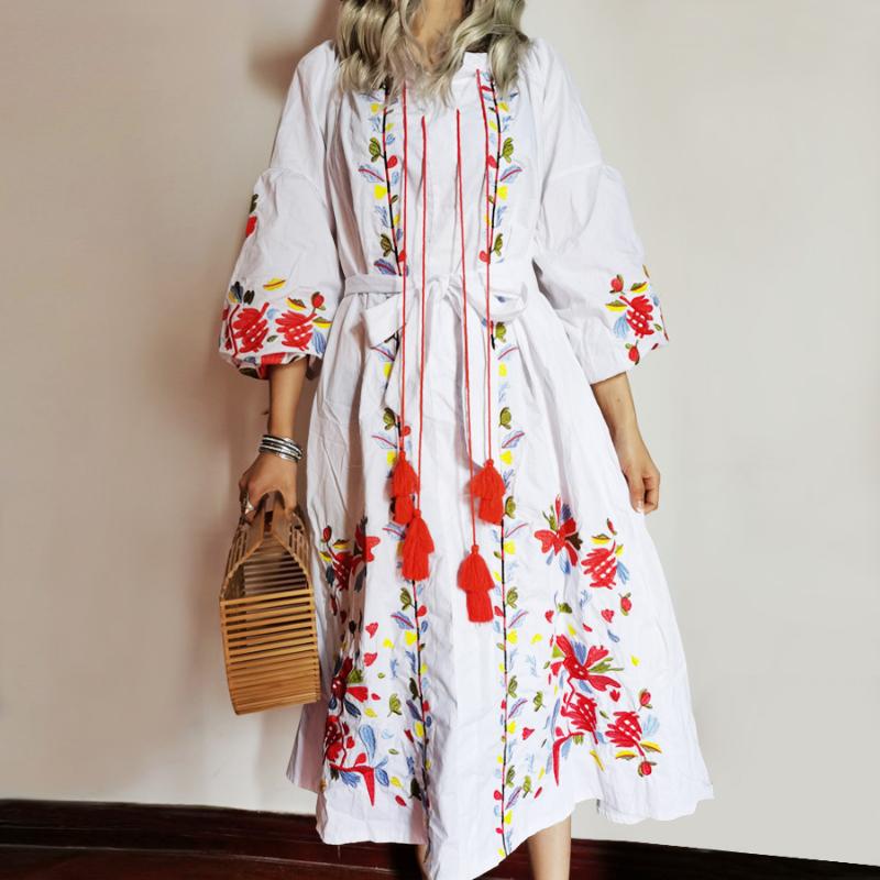 Spring Lantern Long Sleeve Midi Women Dresses White Cotton Floral Embroidery 2021 Boho Dress Casual Party Vestidos Tunic Robe
Spring Lantern Long Sleeve Midi Women Dresses White Cotton Floral Embroidery 2021 Boho Dress Casual Party Vestidos Tunic Robe
