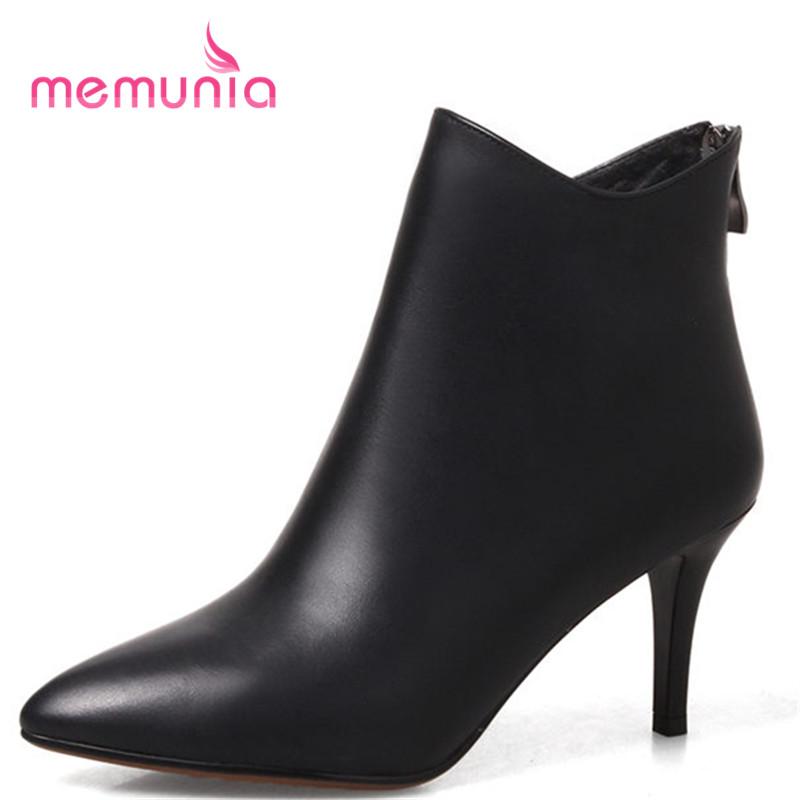 MEMUNIA plus size 32-43 winter boots female simple zipper stiletto heels fashion boots high heels 2020 new ankle for women, Black
MEMUNIA plus size 32-43 winter boots female simple zipper stiletto heels fashion boots high heels 2020 new ankle for women, Black