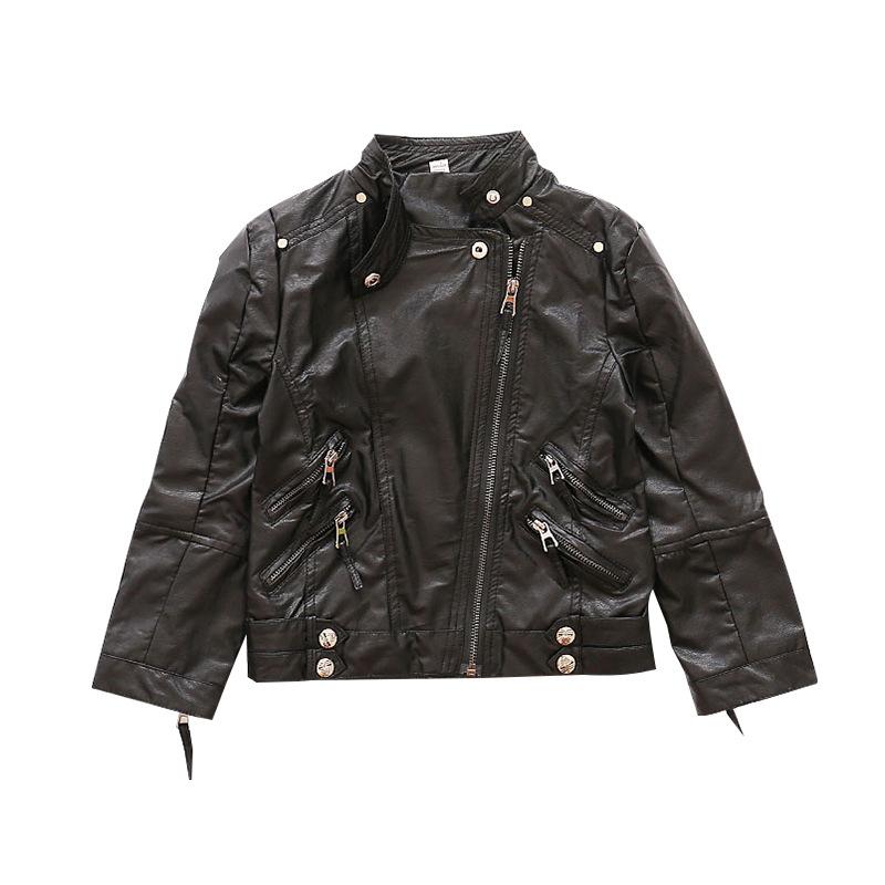 2020 cool baby girls Outerwear & Coats PU jackets Spring kids fashion locomotive style Leather coat top quality, Black
2020 cool baby girls Outerwear & Coats PU jackets Spring kids fashion locomotive style Leather coat top quality, Black